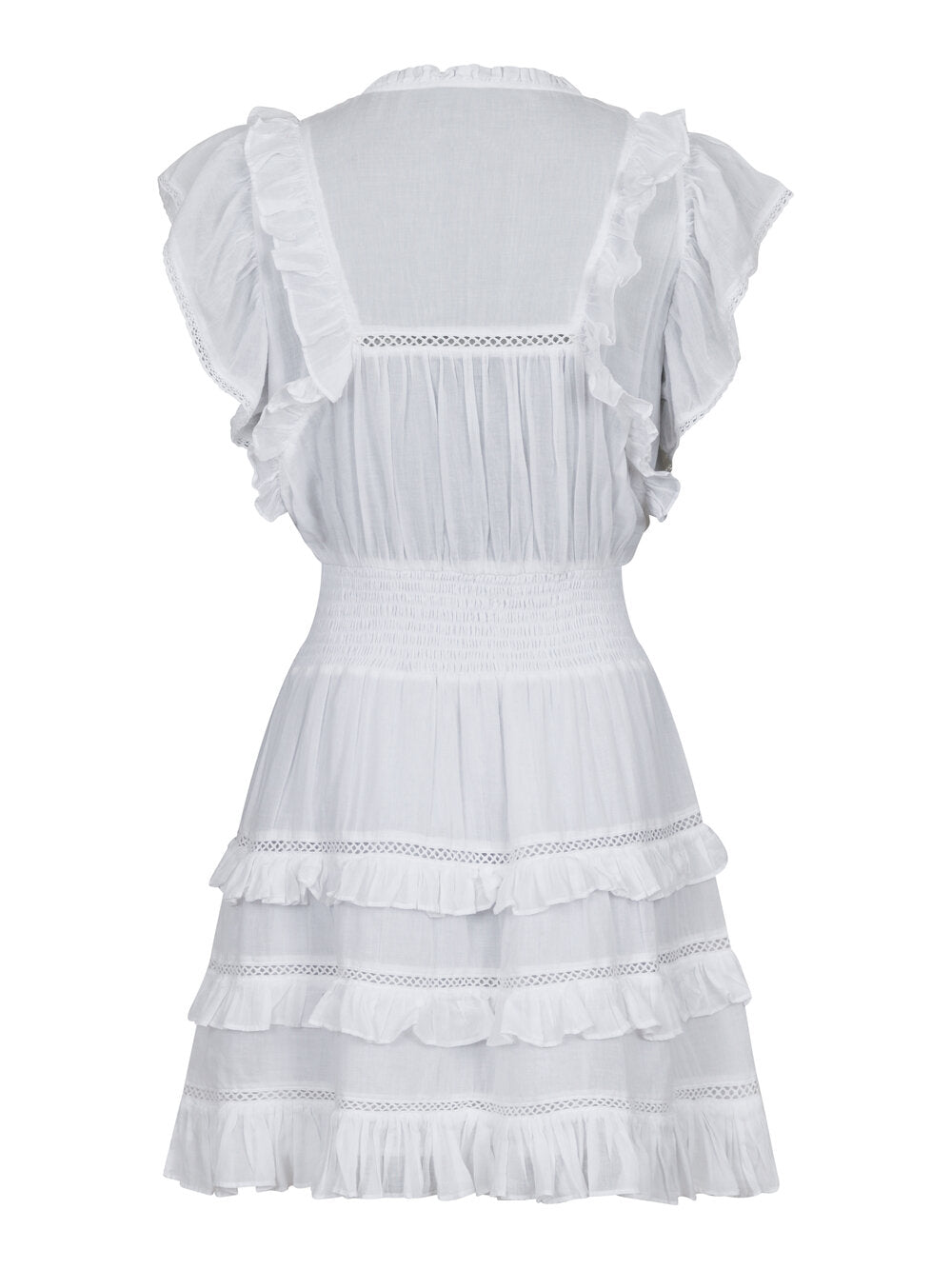 Maya Voile kort kjole - White